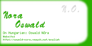nora oswald business card